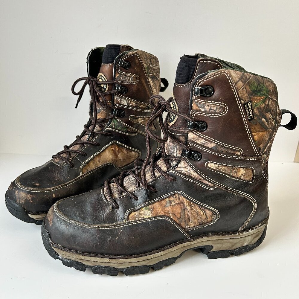 Red Wing Boots Mens 10 Brown Camo Irish Setter 600g Hunt ScentBan Primaloft Work